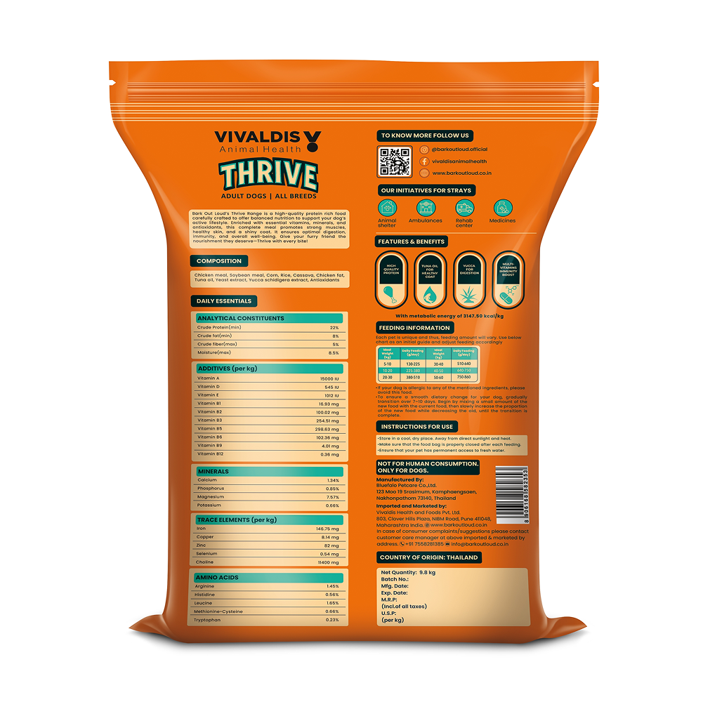 Bark Out Loud Thrive Chicken Flavour Adult Dog Dry Food image 5