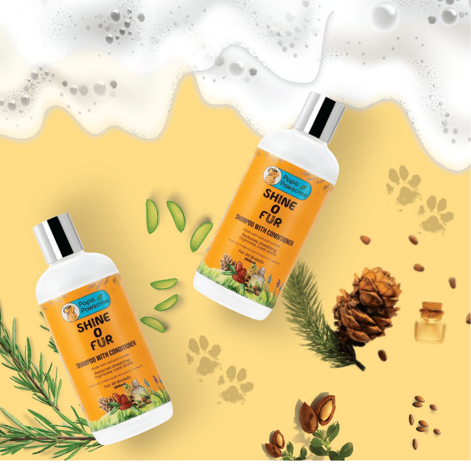 Papa Pawsome Shine O' Fur Shampoo with Conditioner for Dogs image 7