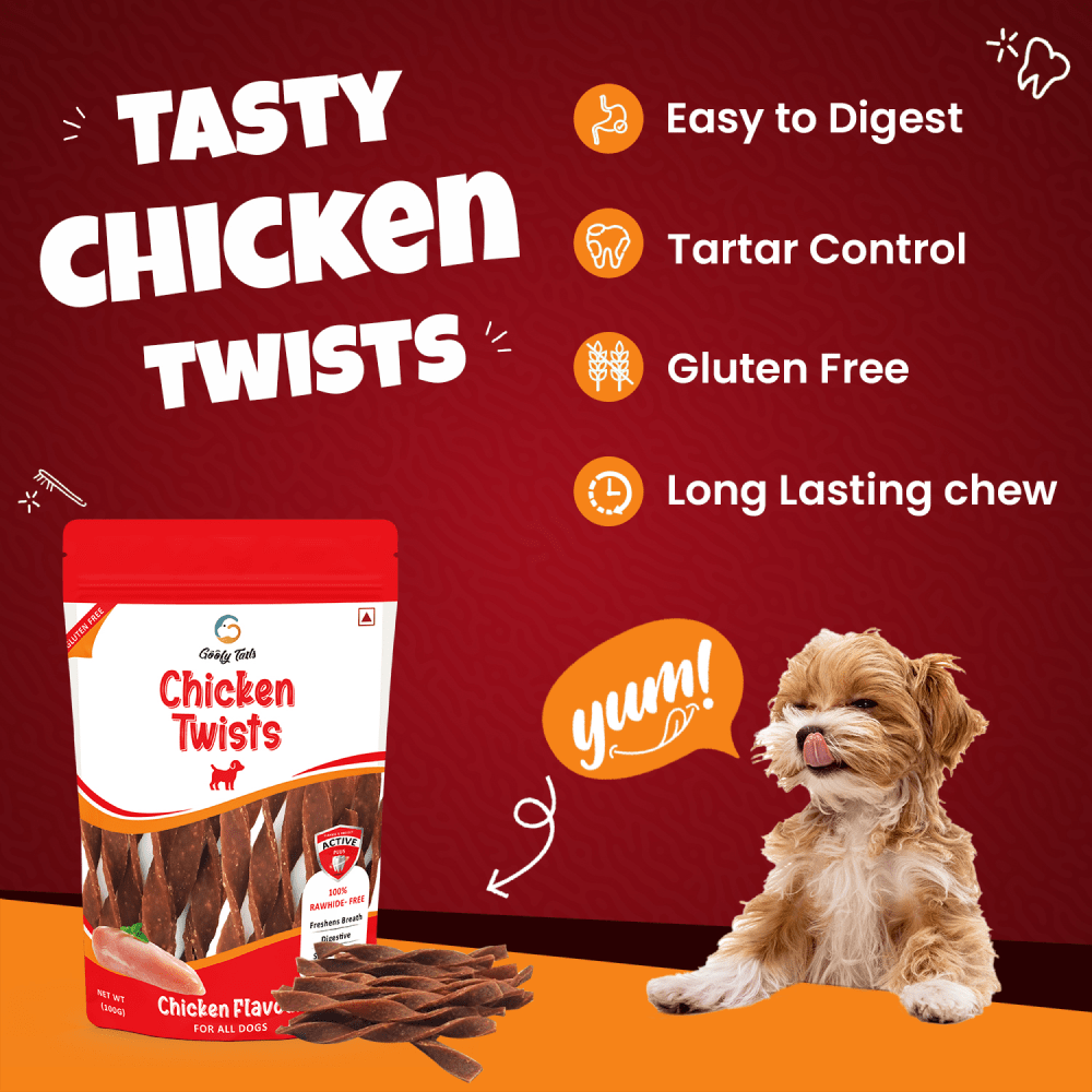 Goofy Tails Chicken Twists Dog Treats image 3