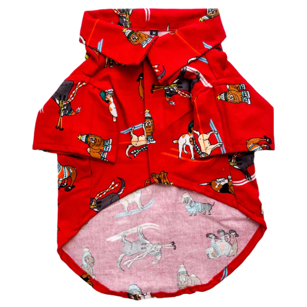 Pawgypets Warm Winter Pets Shirt for Dogs and Cats (Red) image 3