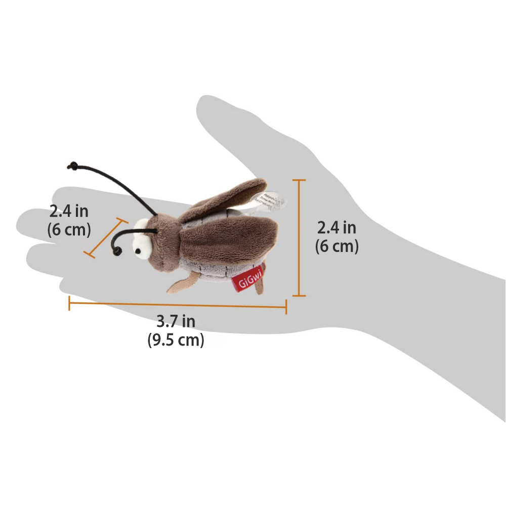 GiGwi Melody Chaser with Motion Activated Sound Chip Cricket for Cats (Grey) image 2