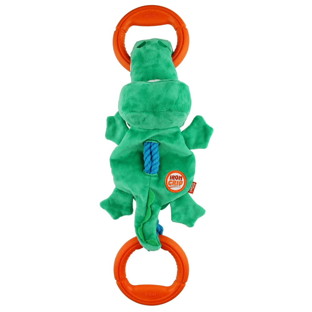 GiGwi Iron Grip Crocodile Plush with TRP Handle Toy for Dogs (Green) image 3