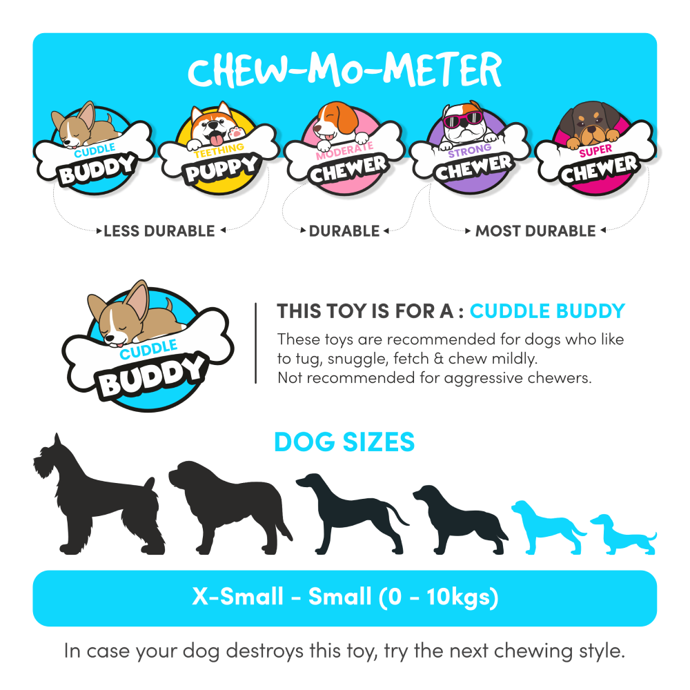 Barkbutler x Fofos Latex Bi Dog Toy for Dogs | For Medium Chewers (Yellow) image 3
