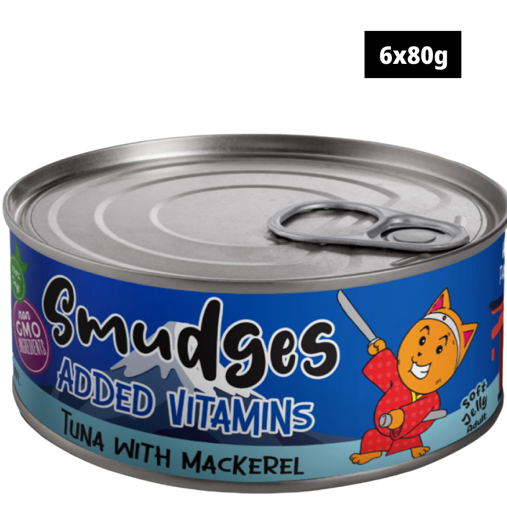 Smudges Tuna Flakes with Mackerel in Soft Jelly Adult Cat Wet Food image 2