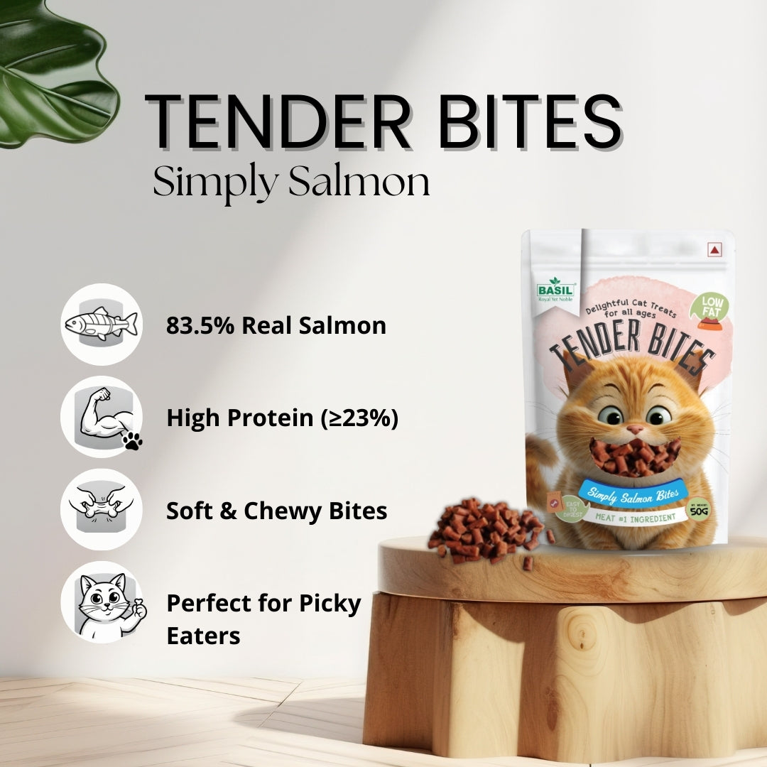 Basil Tender Bites Simply Salmon Cat Treats image 3