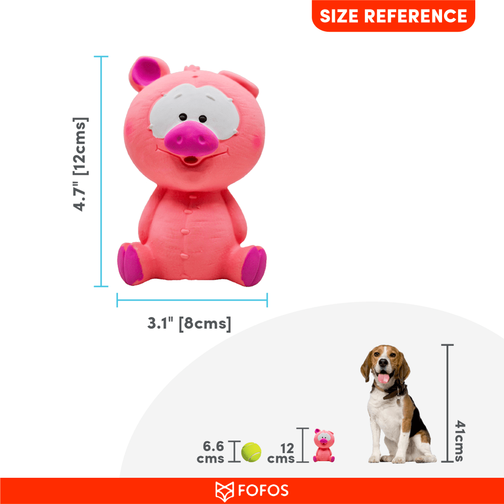 Barkbutler x Fofos Latex Bi Small Pig Toy for Dogs image 3