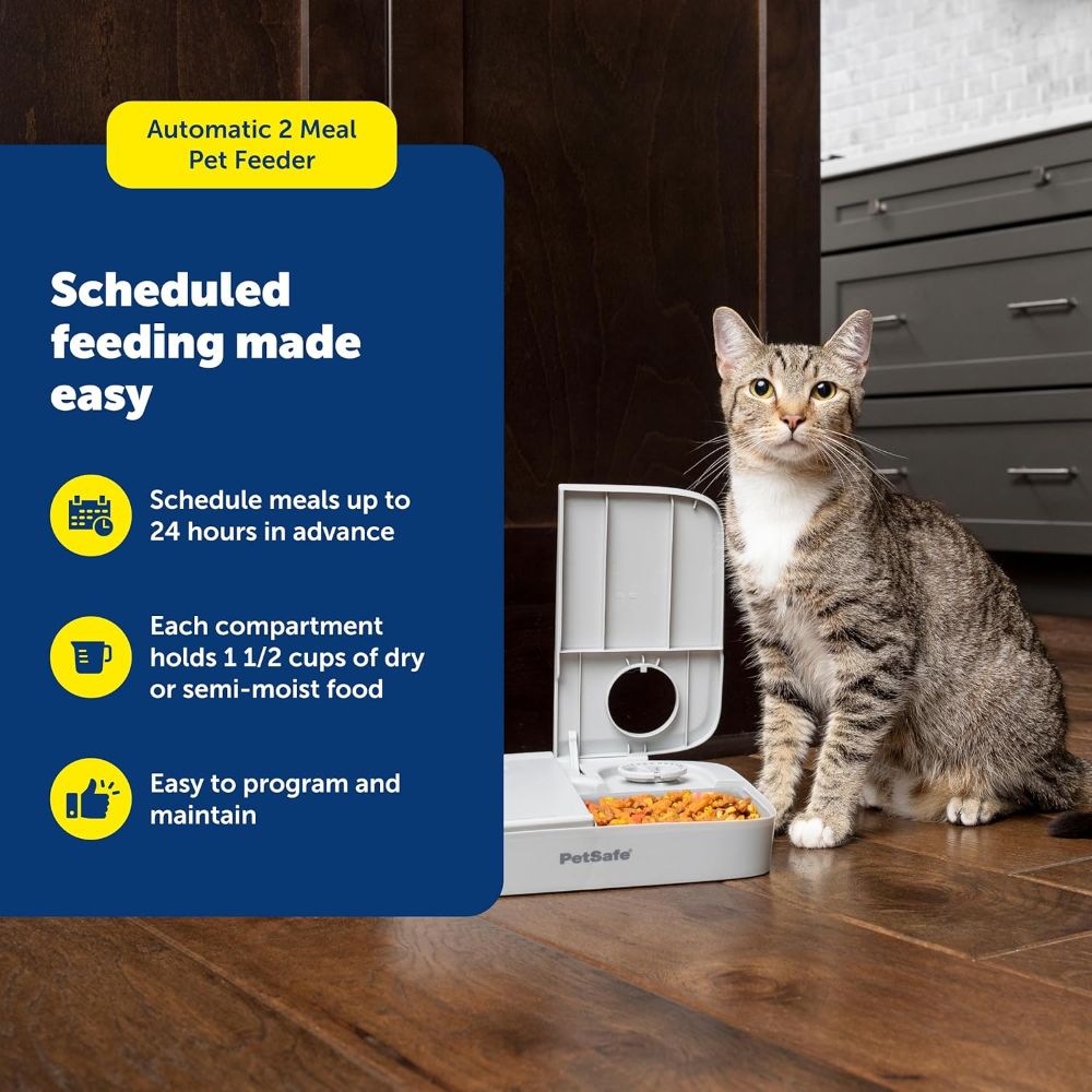 PetSafe 2 Meal Automatic Pet Feeder for Dogs and Cats image 3
