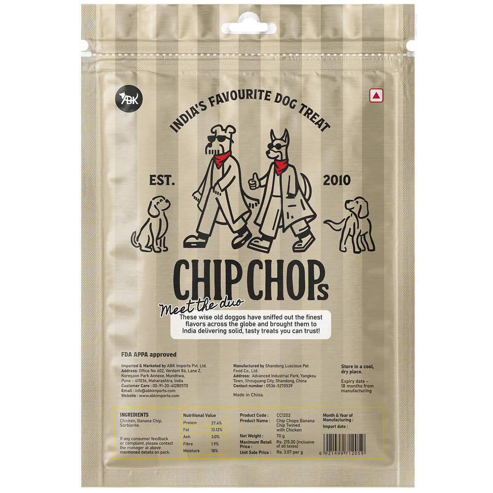 Chip Chops Banana with Chicken Chips Dog Treats image 7
