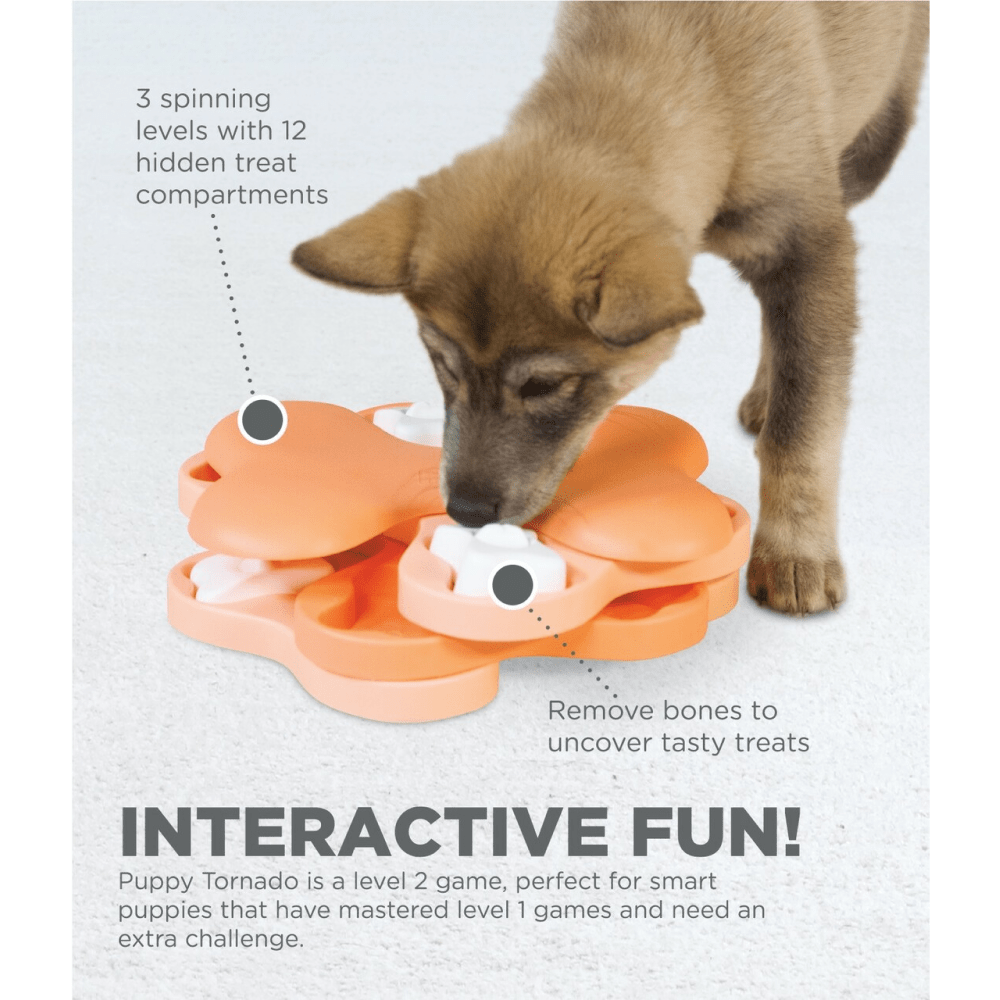 Outward Hound Puppy Tornado Interactive Treat Dispensing Toy (Pink level 2 Intermediate) image 3