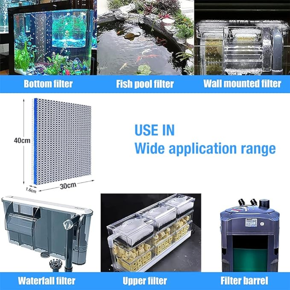 QPets 8 Layer High Density Reusable Aquarium Filter for Fish image 7
