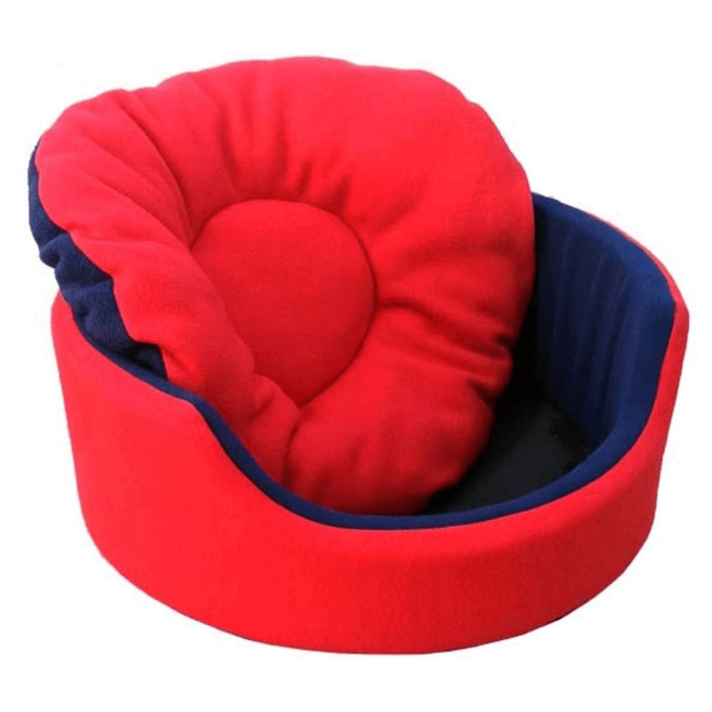 Fluffy's Pawsome Luxurious Both Side Soft Polyester Bed for Dogs and Cats (Red/Blue) image 5