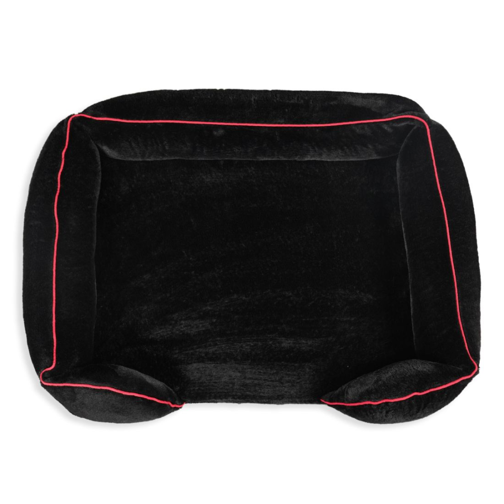 Petter World Ultra Luxury Micro Fur Orthopedic Sofa Bed with Sherpa Fur Cushion for Dogs and Cats (Jet Black) image 4