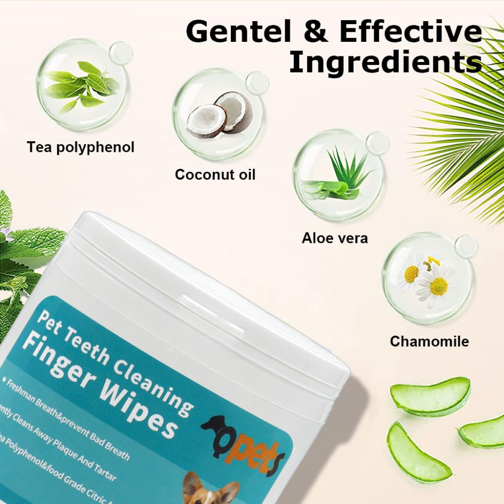 QPets Finger Cot Teeth Cleaning Wipes for Dogs and Cats image 2