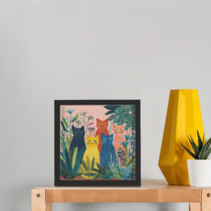EverythingBoho Gangster Cats Wall Art (Black)