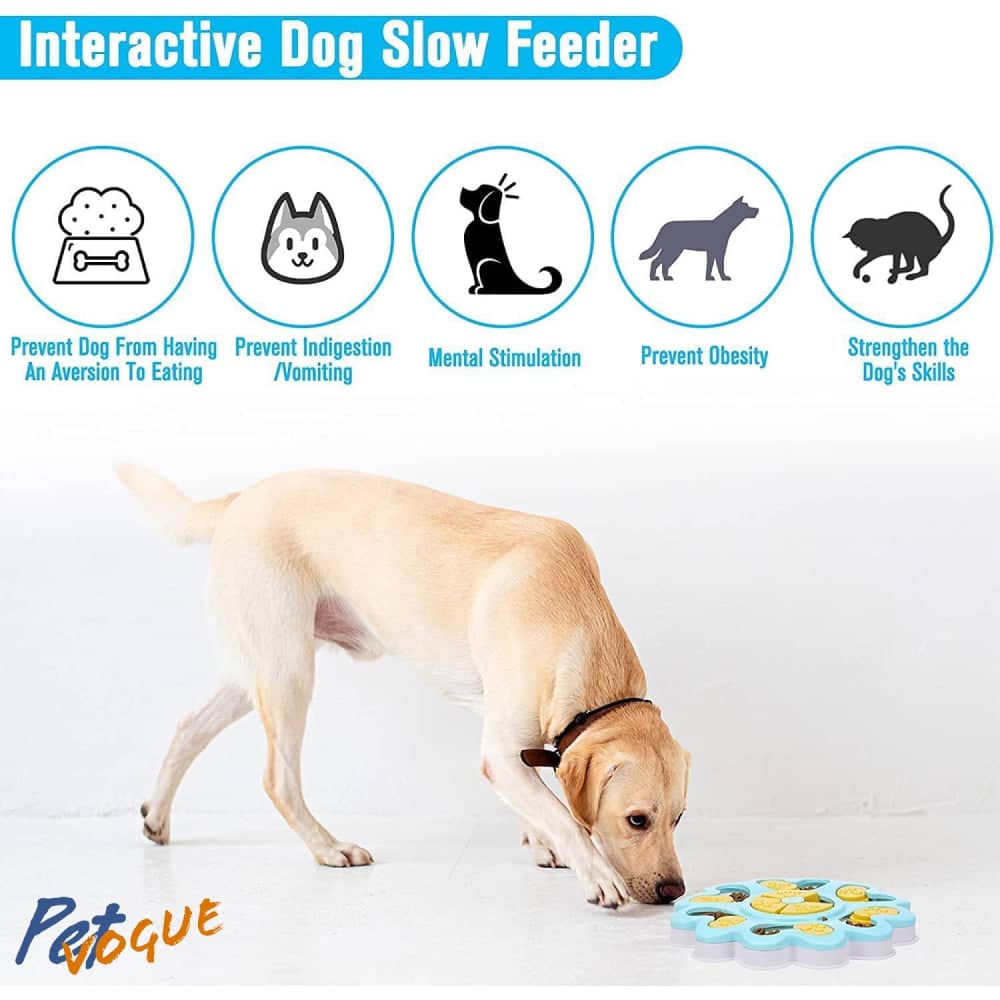 Pet Vogue Slow Feeder Flower Shaped Toy for Dogs and Cats (Blue) image 5