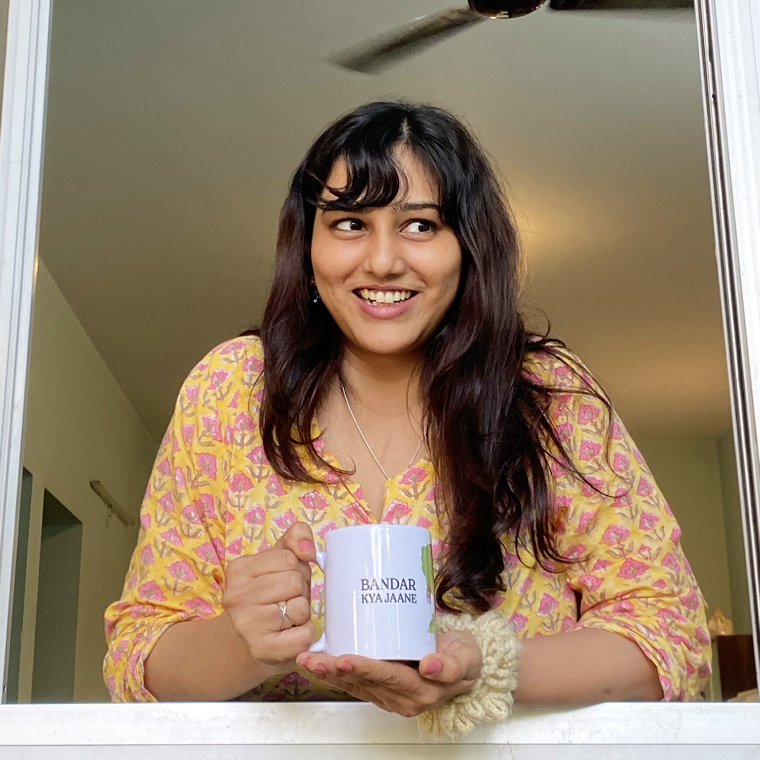 thePack Bandar Kya Jaane Ceramic Coffee Mug (White) image 8