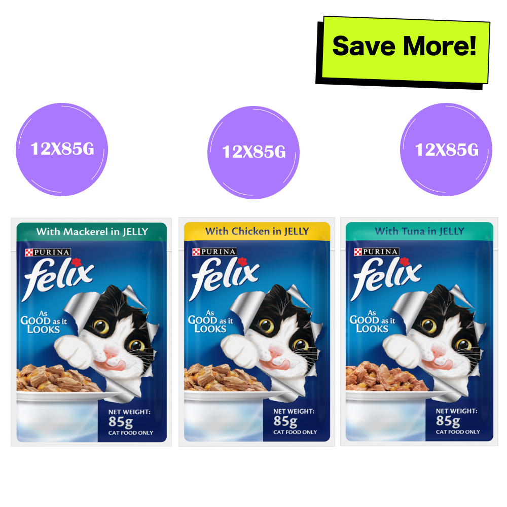 Purina Felix with Mackerel, Chicken and Tuna in Jelly Adult Cat Wet Food image 1
