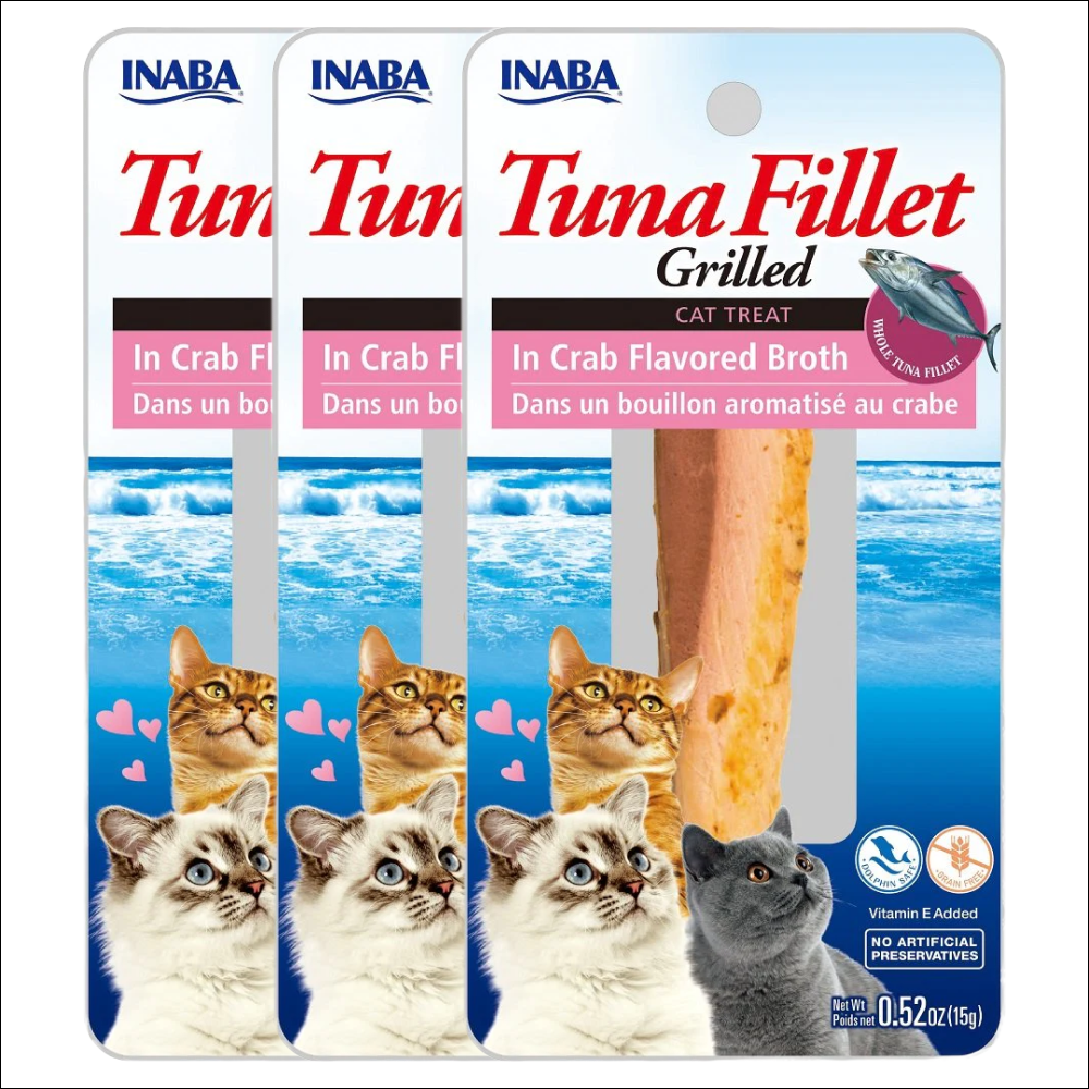 INABA Tuna Fillet Grilled in Crab Flavoured Broth Cat Treats image 3