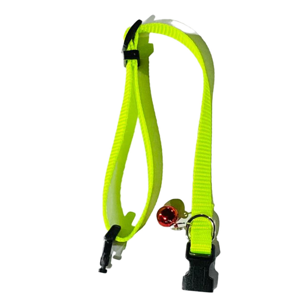 Skatrs Adjustable Collar with Bell for Cats & Kittens Lime Green and Black Combo image 6