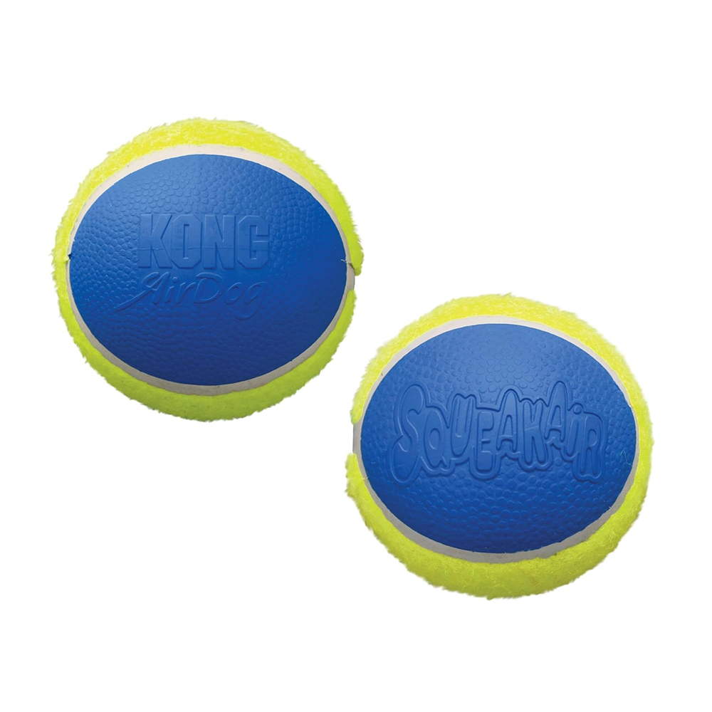 Kong SqueakAir Ultra Balls Toy for Dogs (Yellow & Blue) image 2