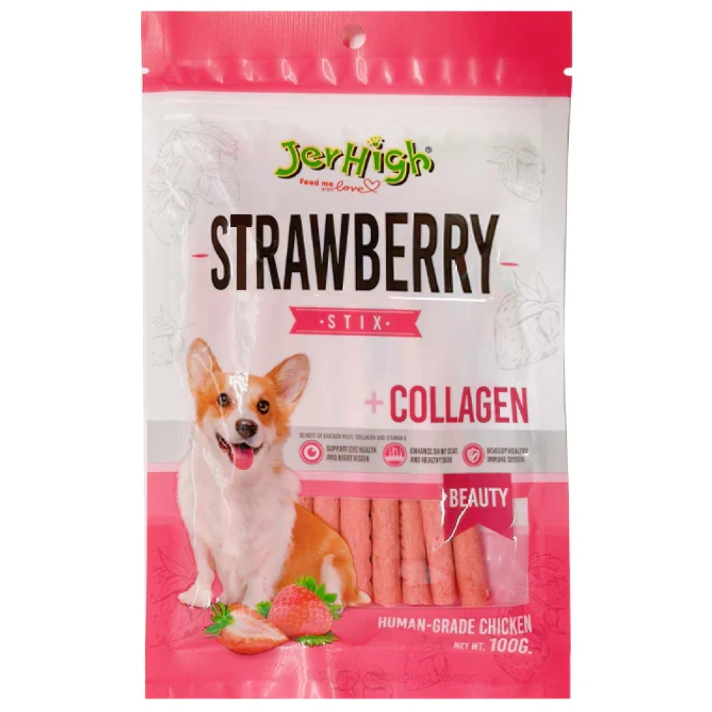 JerHigh Chicken Blueberry And  Chicken Strawberry Dog Treats Combo image 5