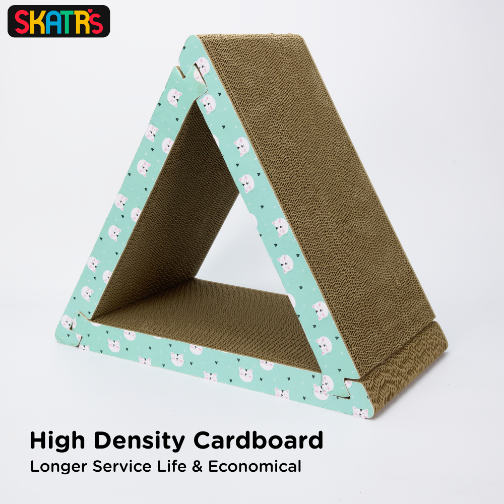 Skatrs Cute Triangle Cat Scratcher with 2g Premium Catnip Free image 3