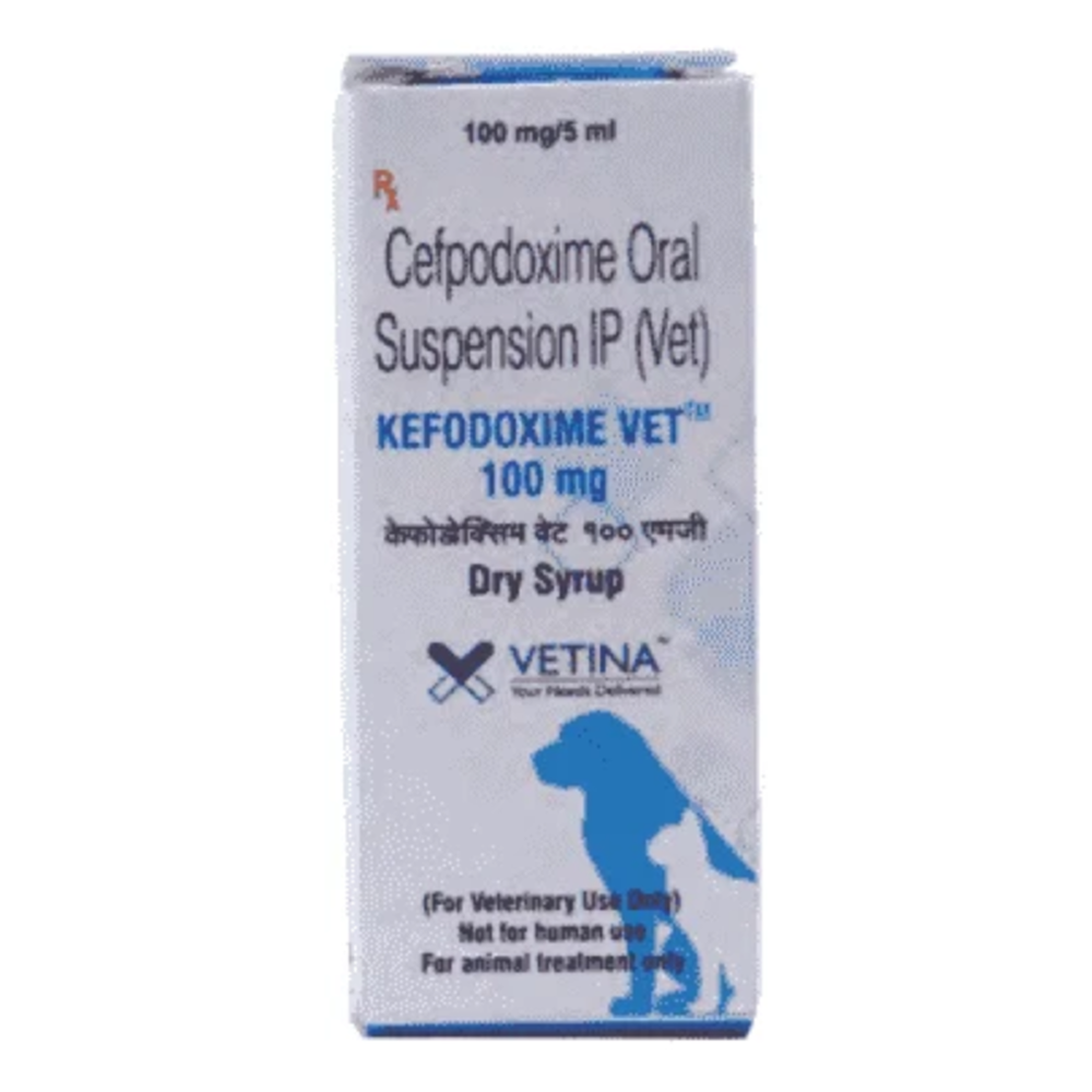 Vetina Kefodoxime Vet 100mg (Cefpodoxime Proxetil) Dry Syrup 30ml for Dogs and Cats