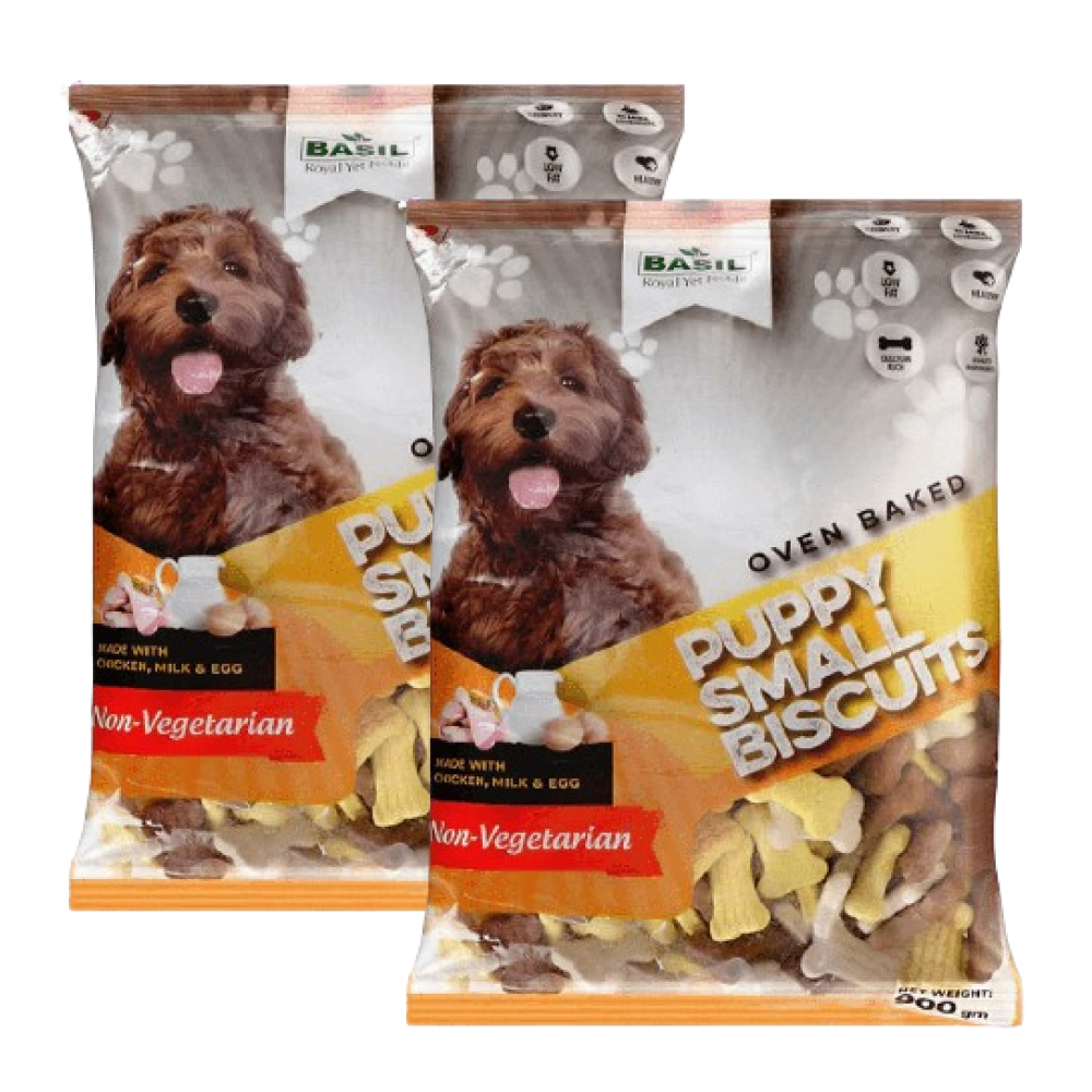 Basil Non Veg Bone Shaped Puppy Biscuits image 6