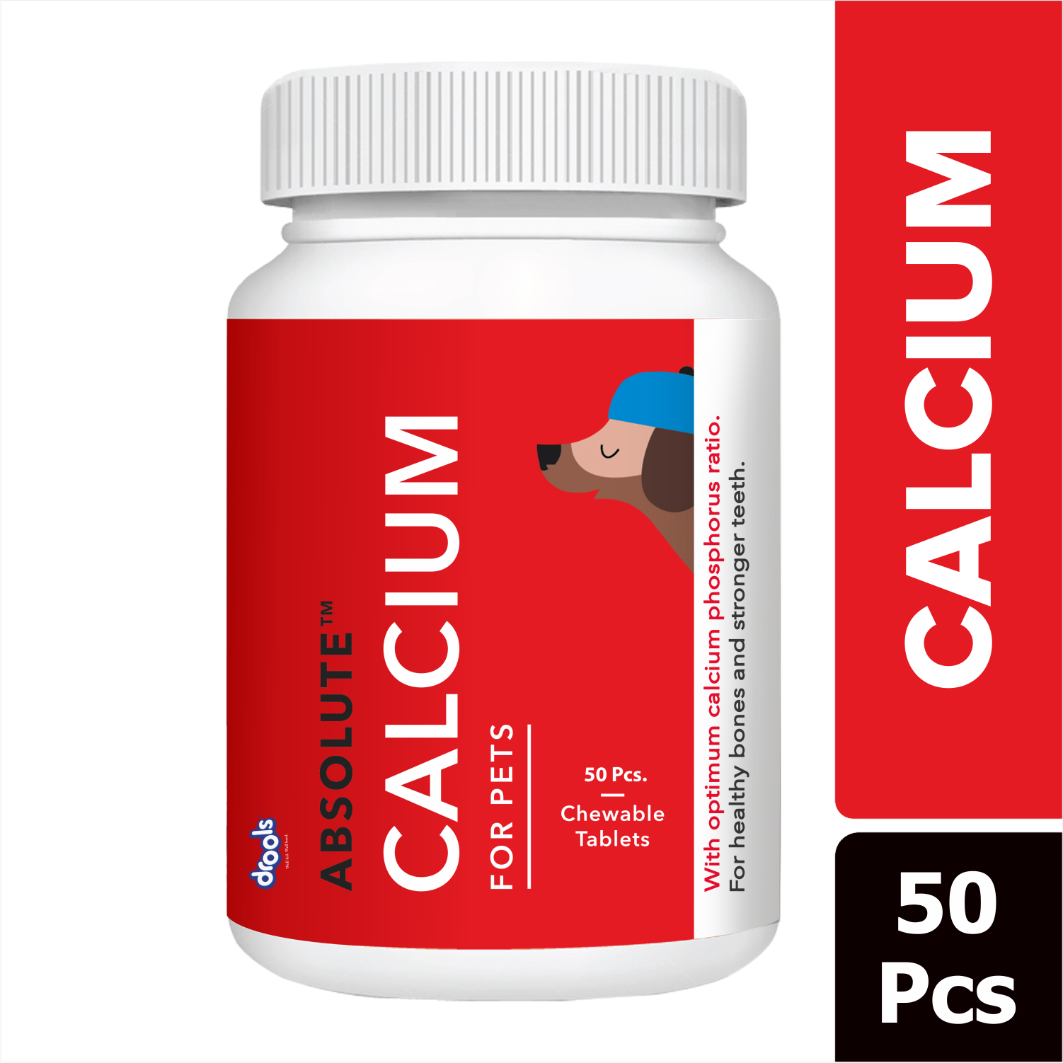 FG - Drools Absolute Calcium Dog Supplement Tablets