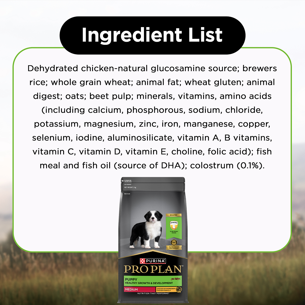 Purina Pro Plan Chicken Medium Breed Puppy Dog Dry Food (New Improved Formula) image 7