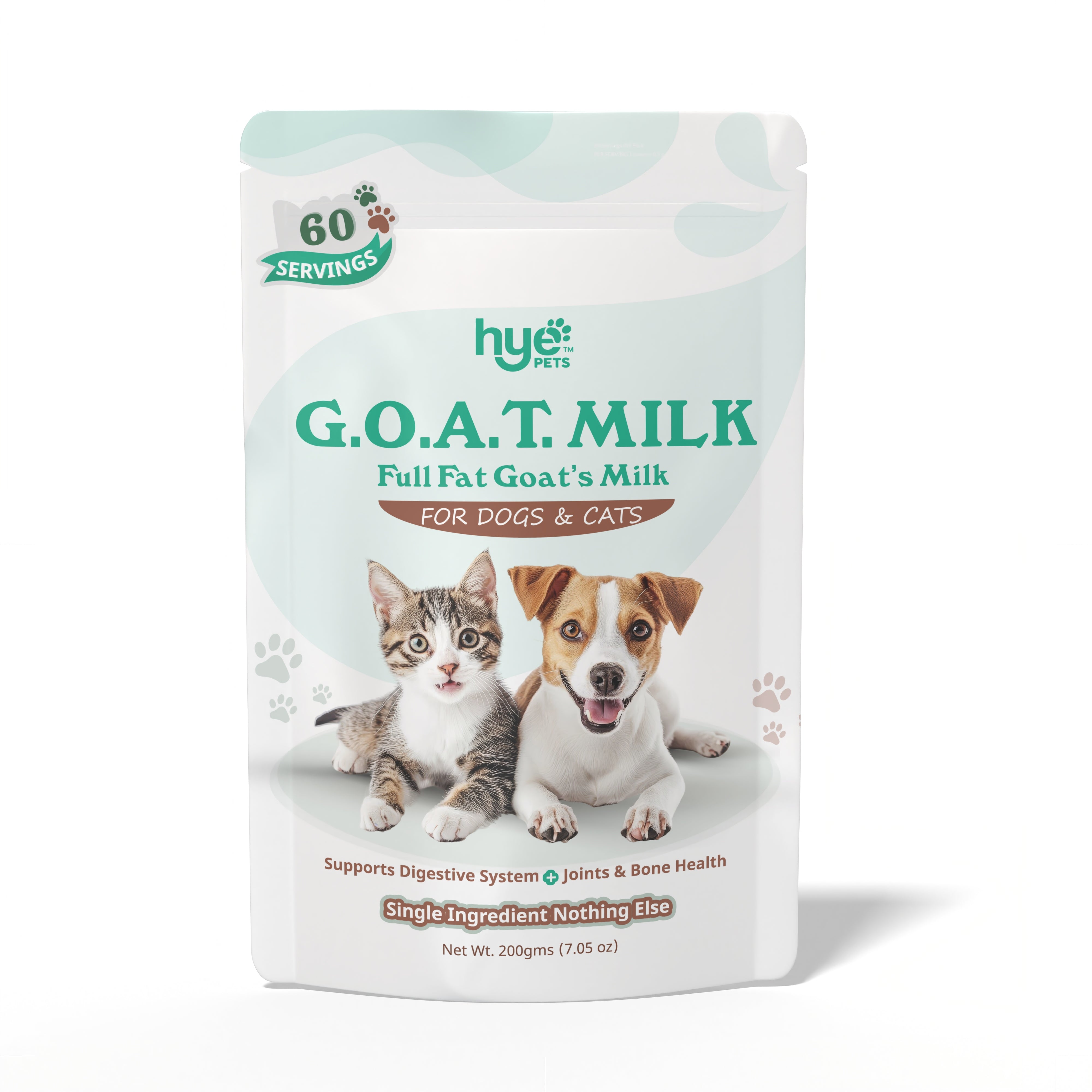 HYE Pets Nutrient-Rich Full Fat Goat Milk Powder for Dogs and Cats