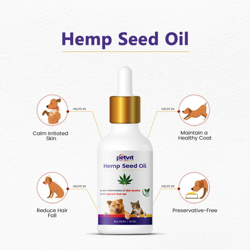 Petvit Hemp Seed Oil for Dogs and Cats image 5