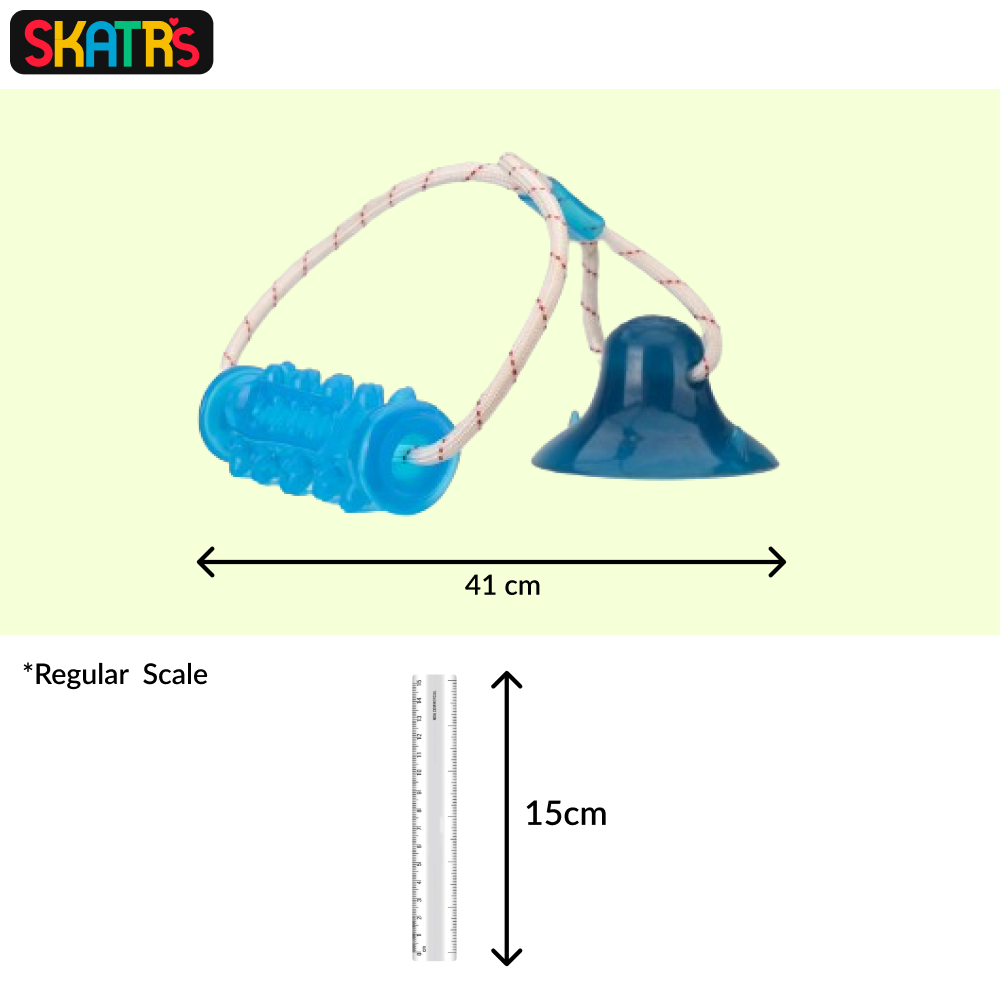 Skatrs Interactive Vacuum Pull and Bite Toy for Dogs (Blue) image 4