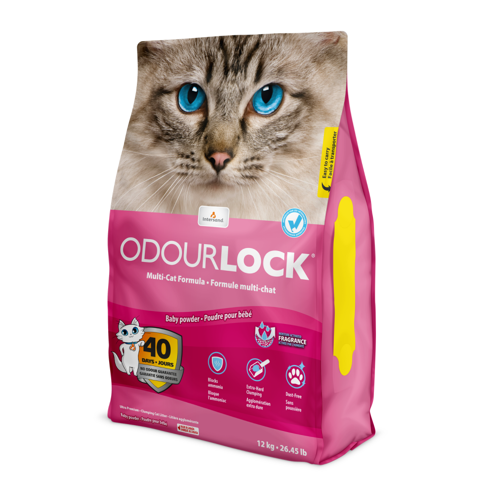 Intersand Scented Odour Lock Calming Baby Powder Cat Litter image 7