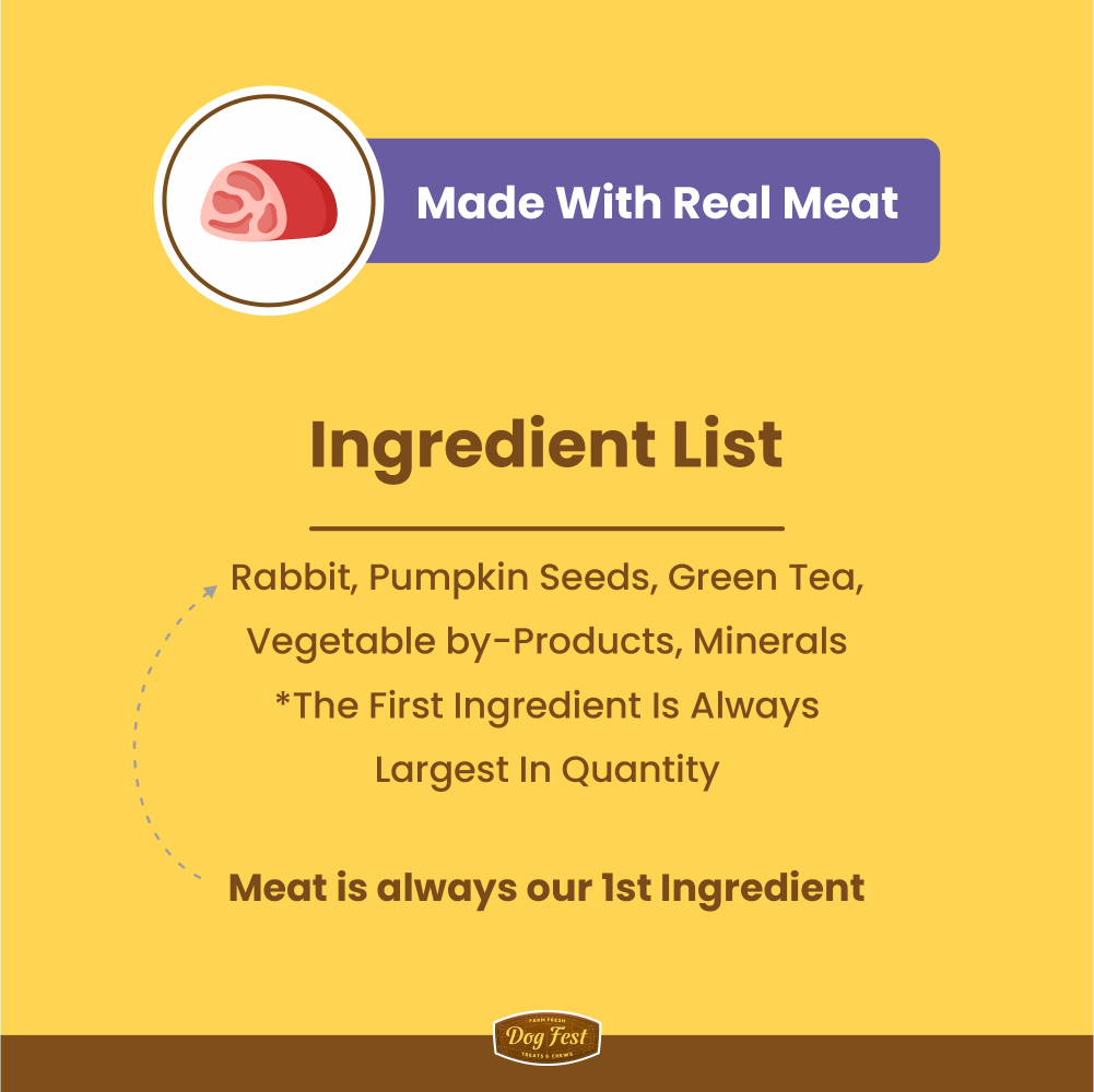 Dogfest Rabbit & Pumpkin Seeds Training Dog Treats image 4