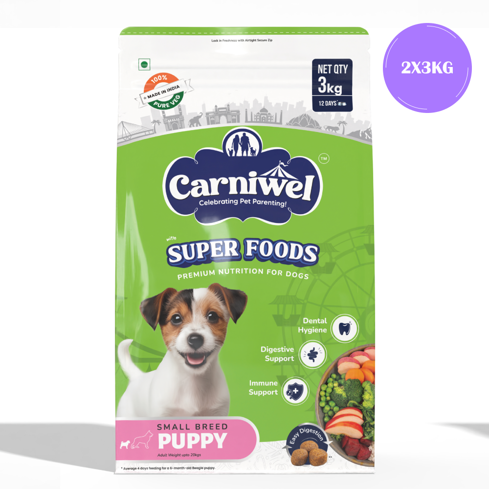 Carniwel Superfoods Veg Kibble Small Breed Puppy Dog Dry Food image 10