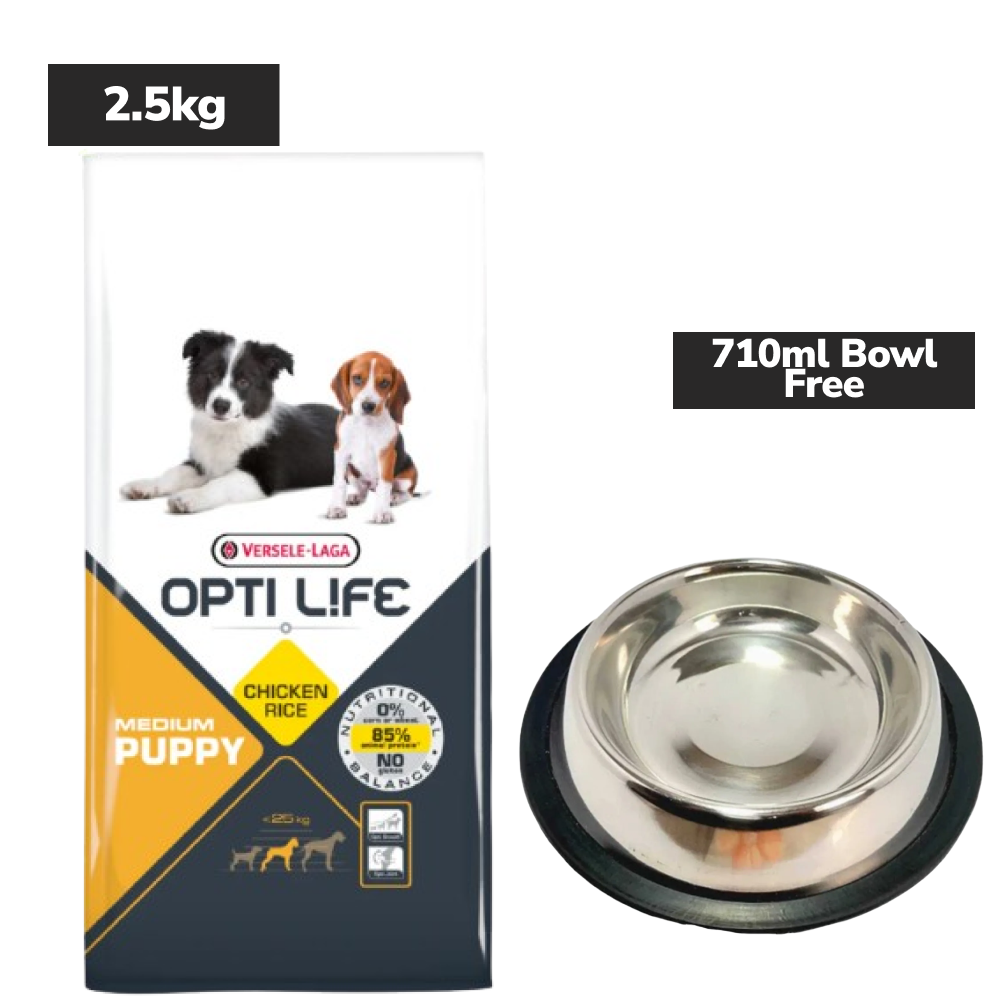 Versele Laga Opti Life Chicken & Rice Medium Dry Puppy Food image 8