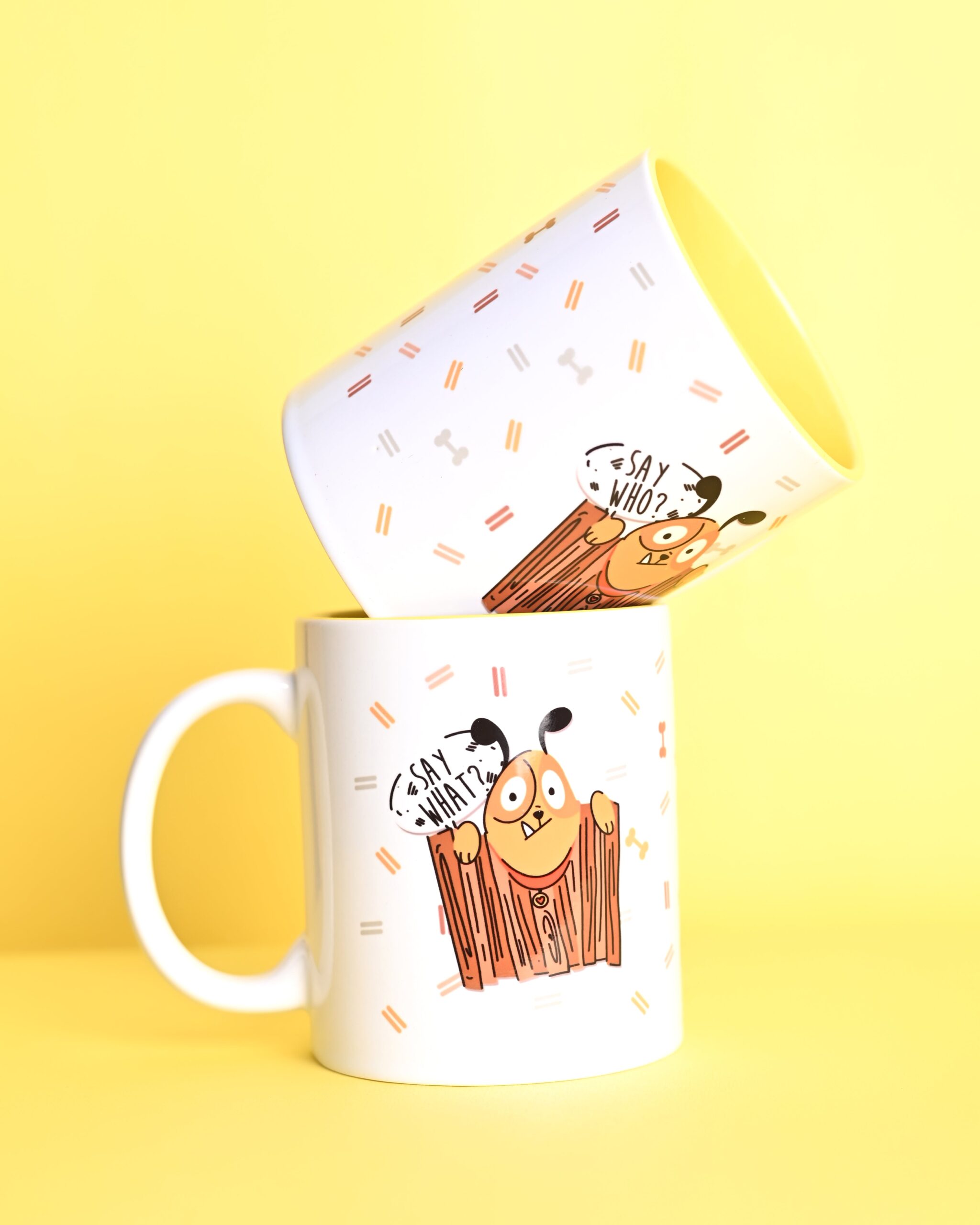 Furry Tales Buggy Say What Ceramic Coffee Mug (White) image 3