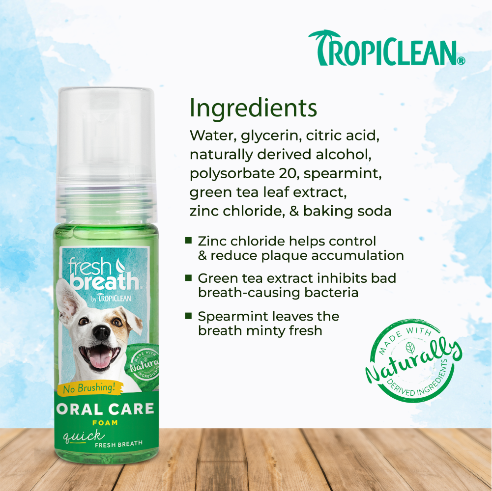 Tropiclean Fresh Breath Oral Care Foam For Dogs image 3