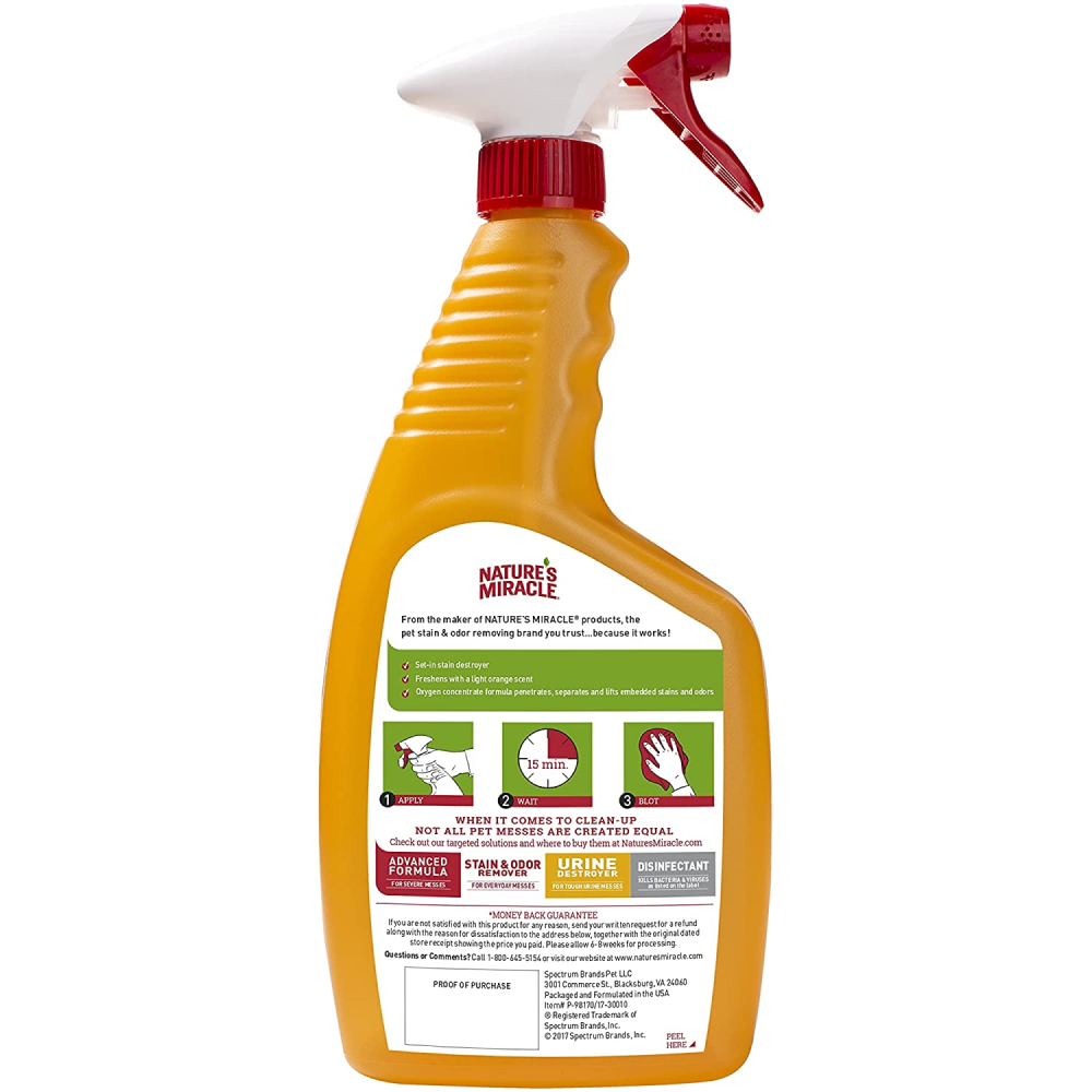 Nature’s Miracle Orange Oxy Stain and Odor Remover for Cats image 2