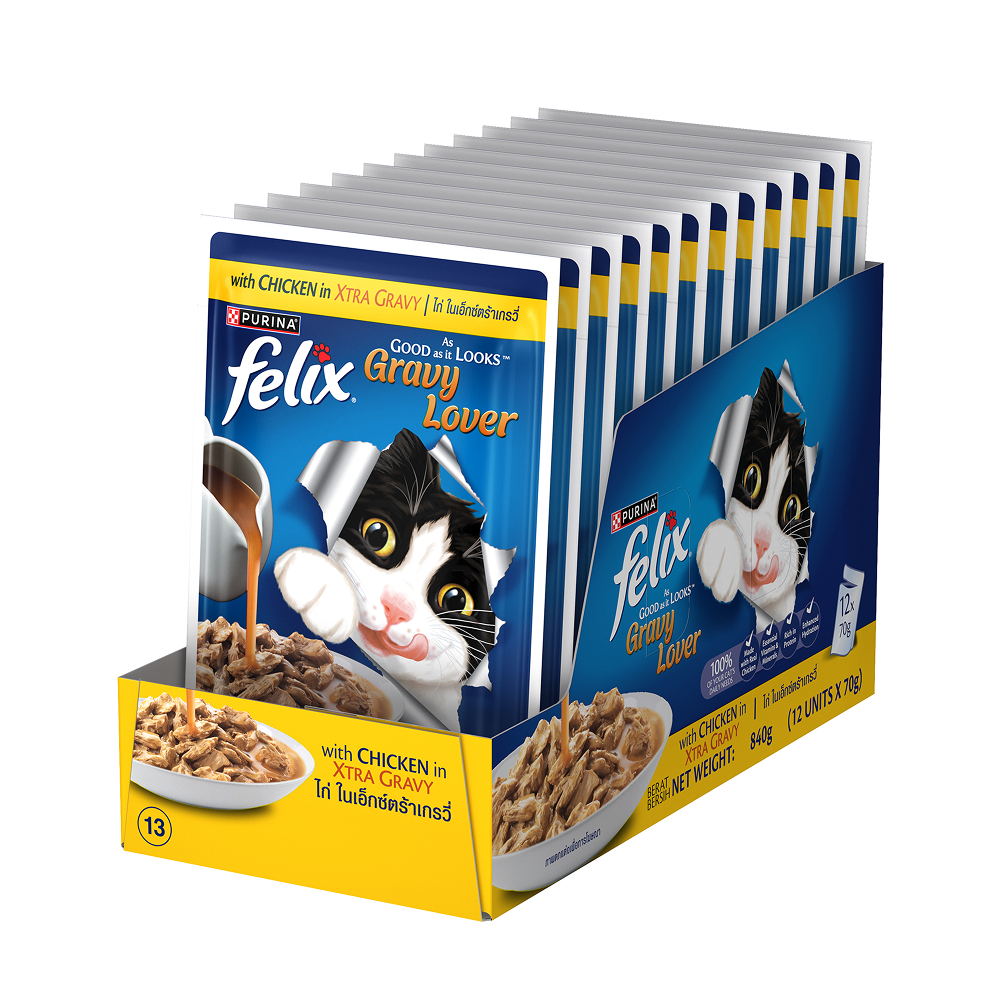 Purina Felix Gravy Lover Chicken Chunks Adult Complete and Balanced Cat Wet Food image 9