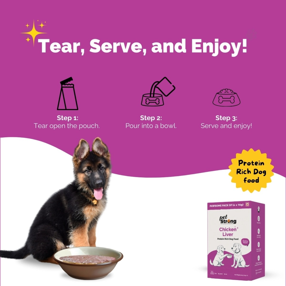 PetStrong Chicken and Egg & Chicken Liver in Gravy Wet Food for Dogs Combo image 10