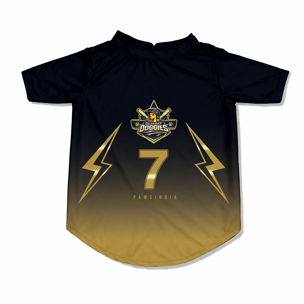 Pawsindia Gujarat Doggies T20 Pets Premier League Jersey for Dogs | Indian Pet League