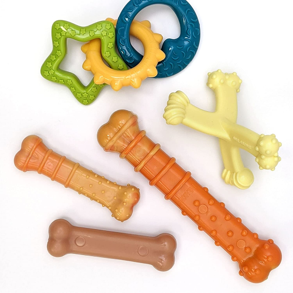 Nylabone Puppy Power Chew Toy for Dogs (Orange) image 8