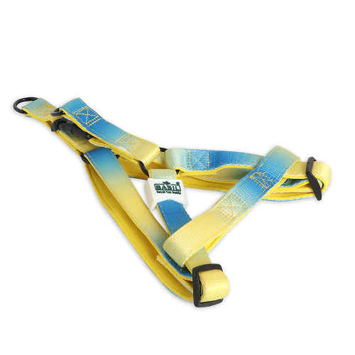 Basil Padded Adjustable Harness for Dogs (Blue/Yellow) image 4