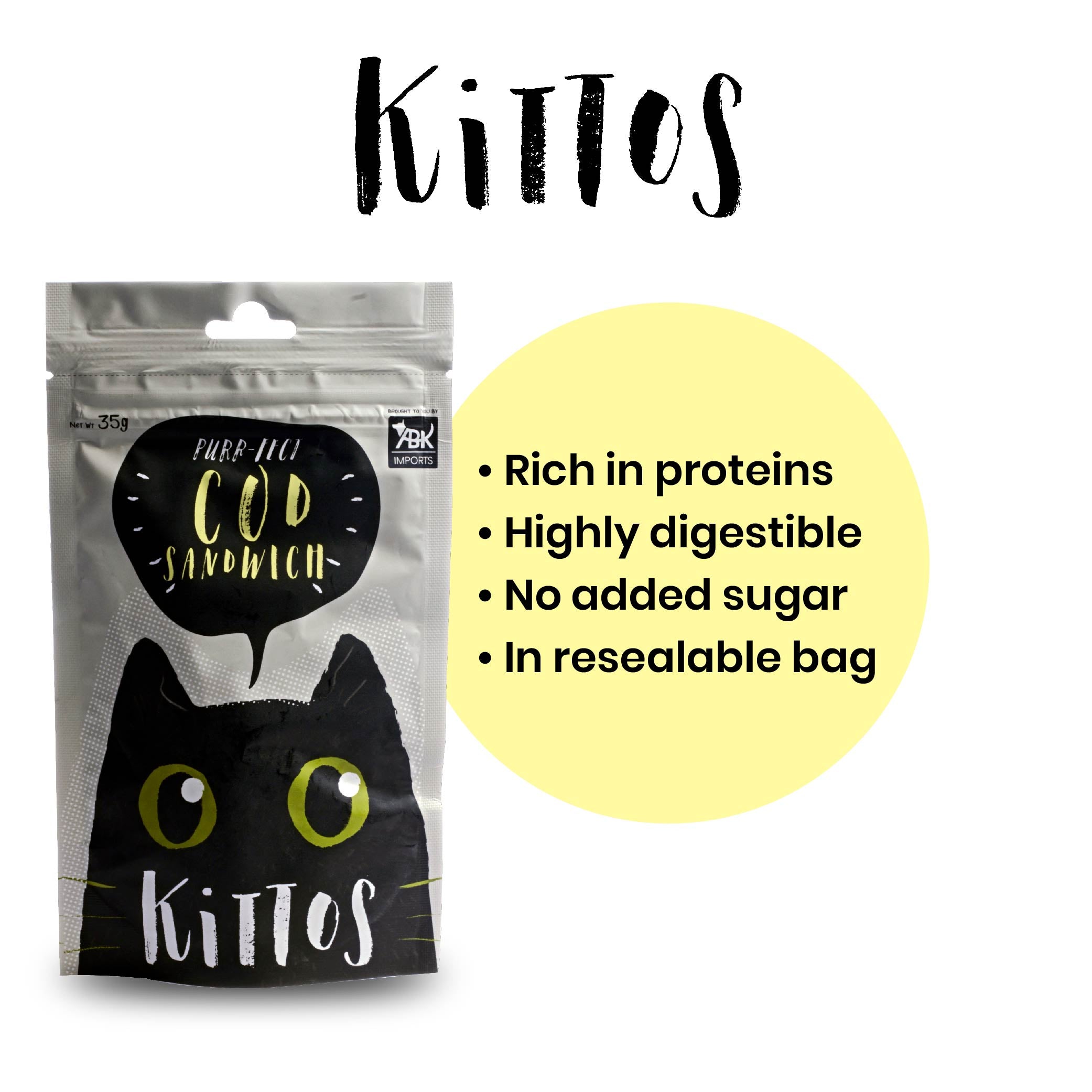 Kittos Purr Fect Cod Sandwich Cat Treat image 3