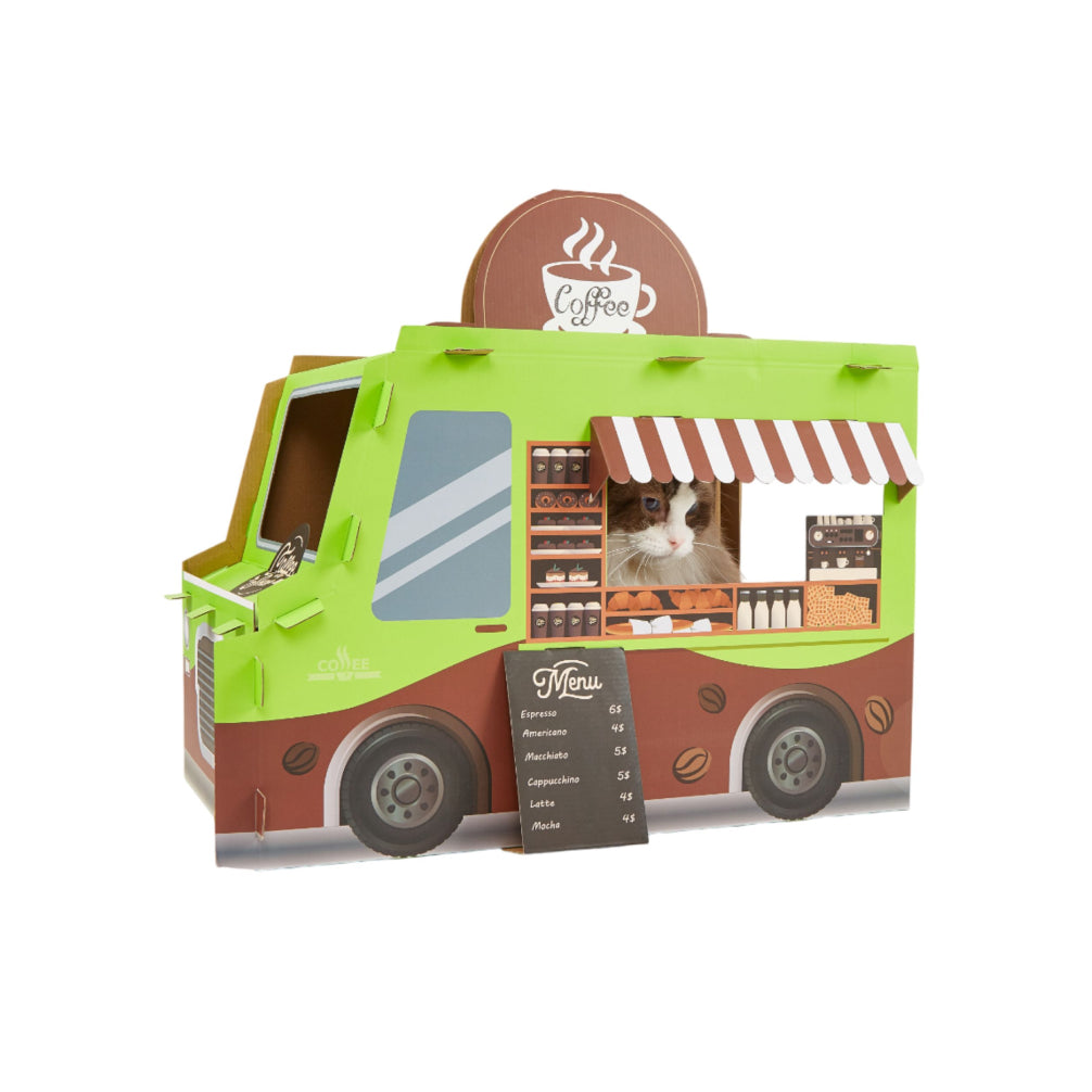 Fofos Coffee Bus Scratcher for Cats image 1