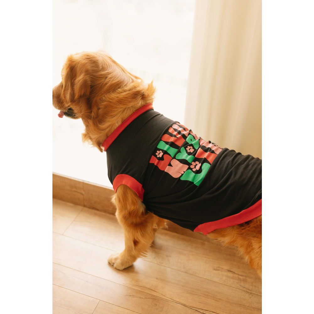 Pet Set Go Living My Best Life T-shirt for Dogs (Black) image 7