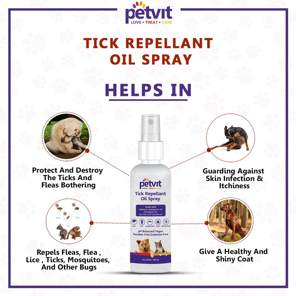Petvit Tick Repellent Oil Spray for Dogs and Cats image 5