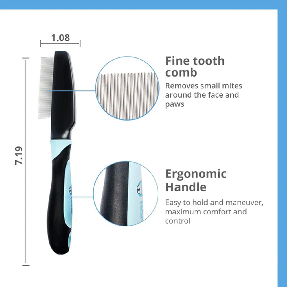 Hank Flea Comb for Pets (Blue) image 4